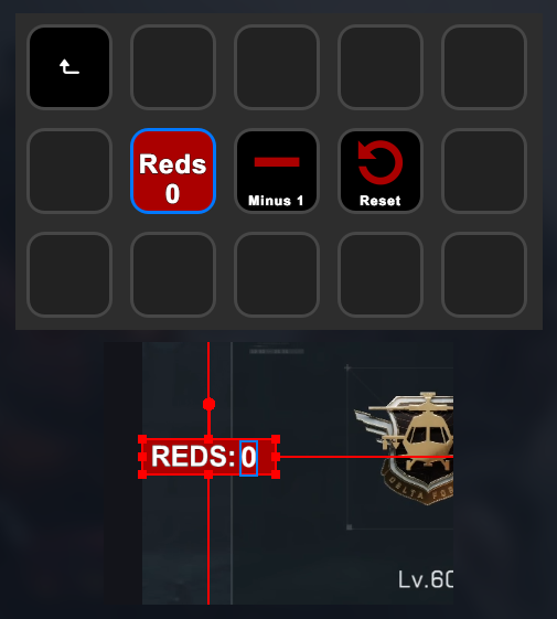 Reds Counter Stream Deck and OBS overlay