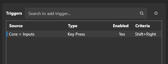 Shift + Right Arrow shortcut key