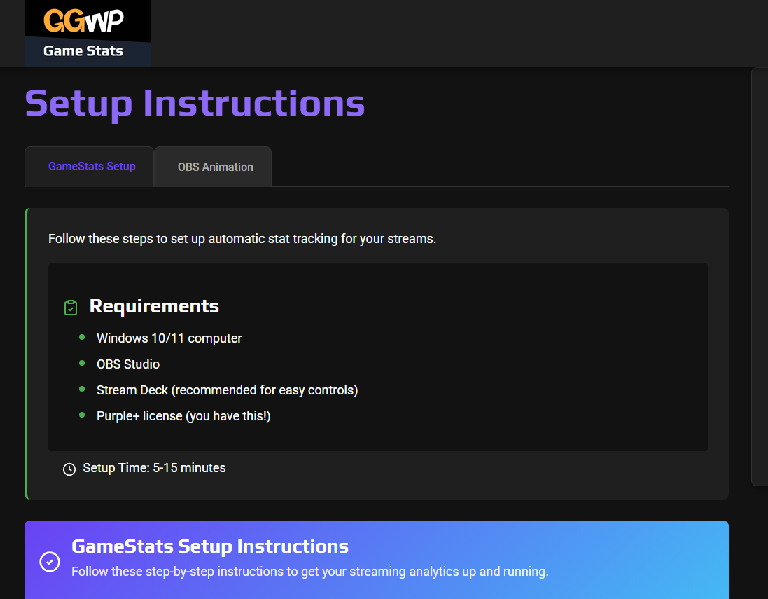 Setup Stats Setup Instructions - Delta Force Game Stats